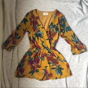 Mustard Floral Romper